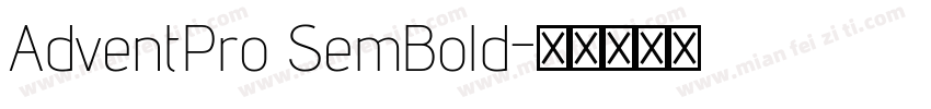 AdventPro SemBold字体转换